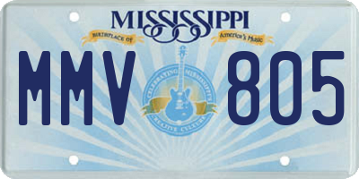 MS license plate MMV805