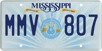 MS license plate MMV807