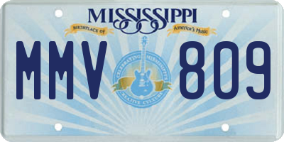 MS license plate MMV809