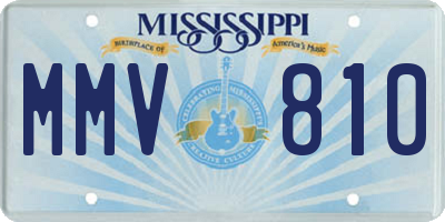 MS license plate MMV810