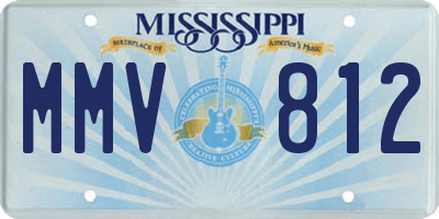 MS license plate MMV812