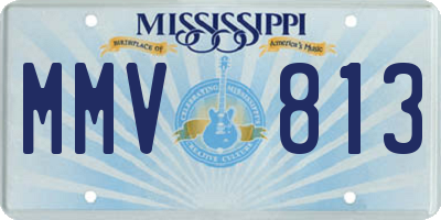 MS license plate MMV813