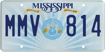 MS license plate MMV814