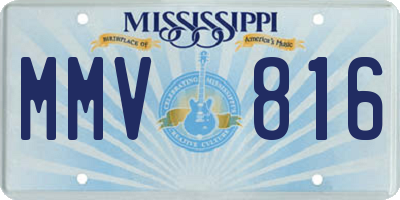 MS license plate MMV816