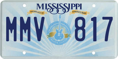 MS license plate MMV817
