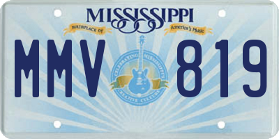 MS license plate MMV819