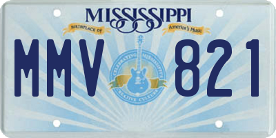 MS license plate MMV821