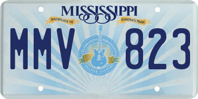 MS license plate MMV823