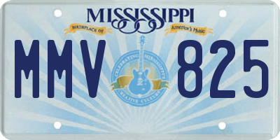 MS license plate MMV825