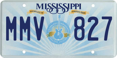 MS license plate MMV827