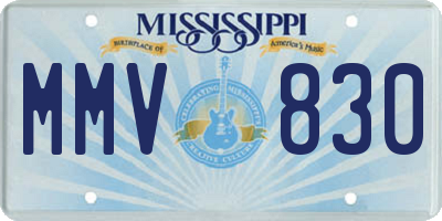 MS license plate MMV830