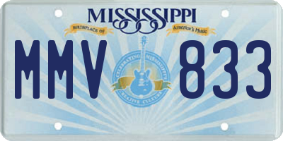 MS license plate MMV833