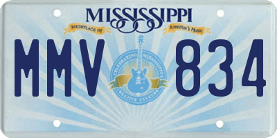 MS license plate MMV834
