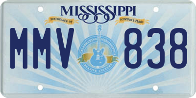 MS license plate MMV838