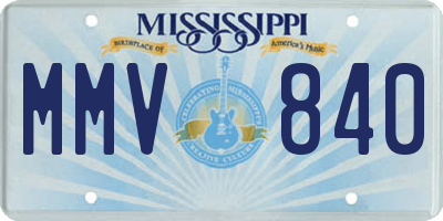 MS license plate MMV840
