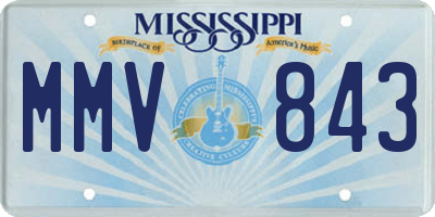 MS license plate MMV843