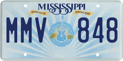 MS license plate MMV848