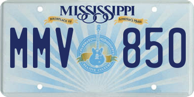 MS license plate MMV850