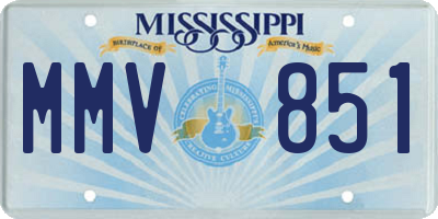 MS license plate MMV851