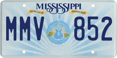 MS license plate MMV852