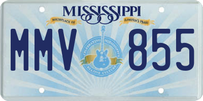 MS license plate MMV855