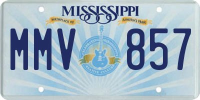 MS license plate MMV857