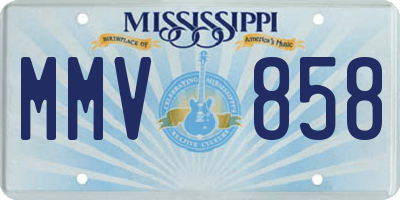 MS license plate MMV858