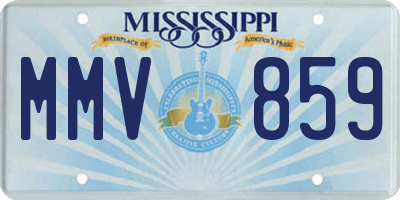 MS license plate MMV859