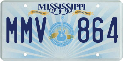 MS license plate MMV864
