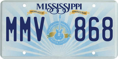 MS license plate MMV868