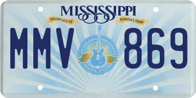 MS license plate MMV869