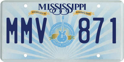 MS license plate MMV871