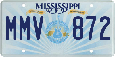 MS license plate MMV872