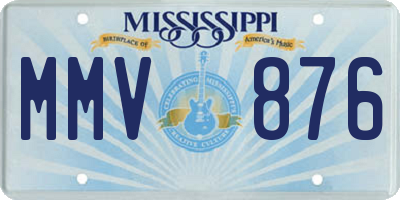 MS license plate MMV876
