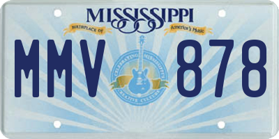 MS license plate MMV878