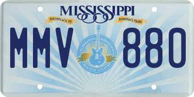 MS license plate MMV880