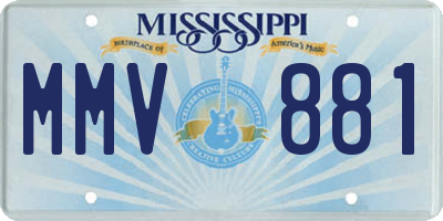 MS license plate MMV881