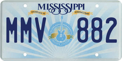 MS license plate MMV882