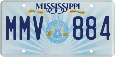 MS license plate MMV884