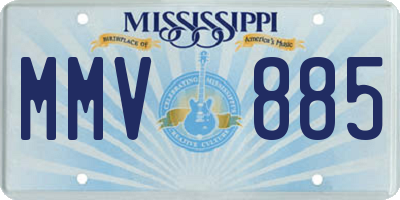 MS license plate MMV885