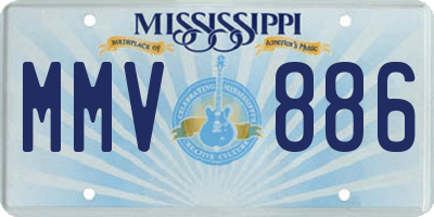 MS license plate MMV886