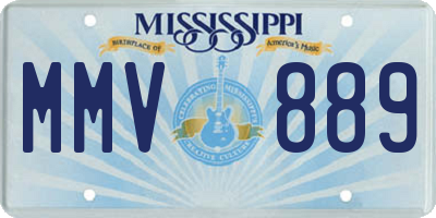 MS license plate MMV889