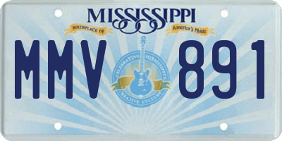 MS license plate MMV891