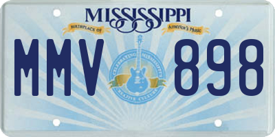 MS license plate MMV898