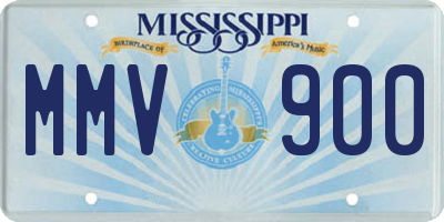 MS license plate MMV900