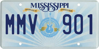 MS license plate MMV901