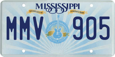 MS license plate MMV905