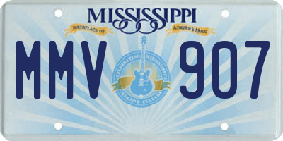 MS license plate MMV907