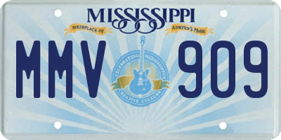 MS license plate MMV909