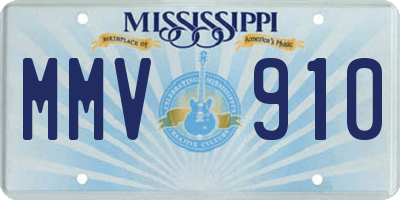 MS license plate MMV910